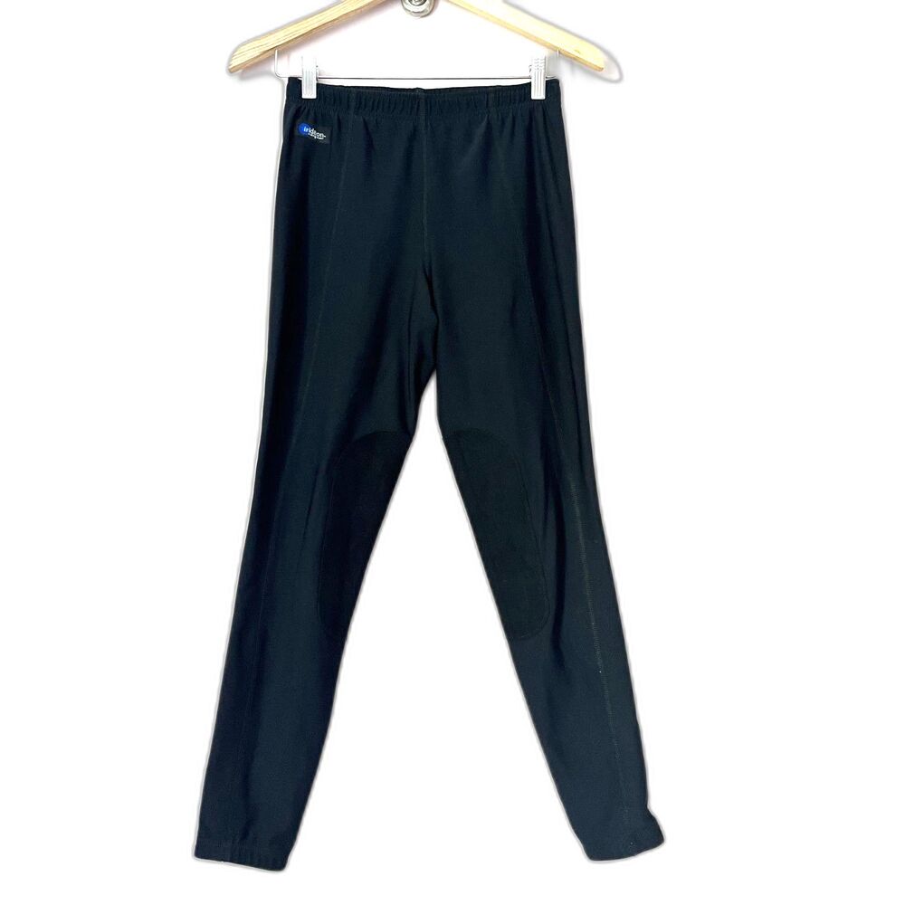Irideon Riding Tights Breeches Knee Patch Medium Black Equestrian Horse Pull On